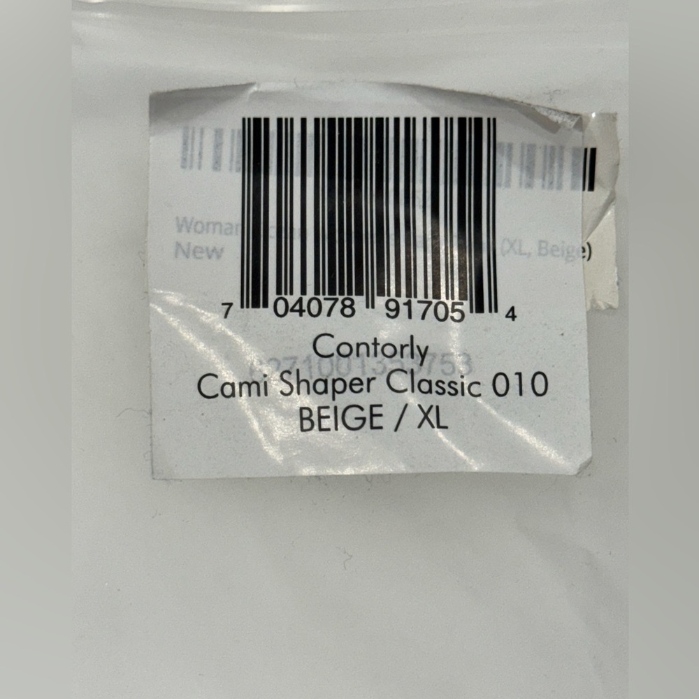 Contorly Cami Shaper Classic 010 Beige XL Tummy Control Built-in Bra NWT - Picture 7 of 8